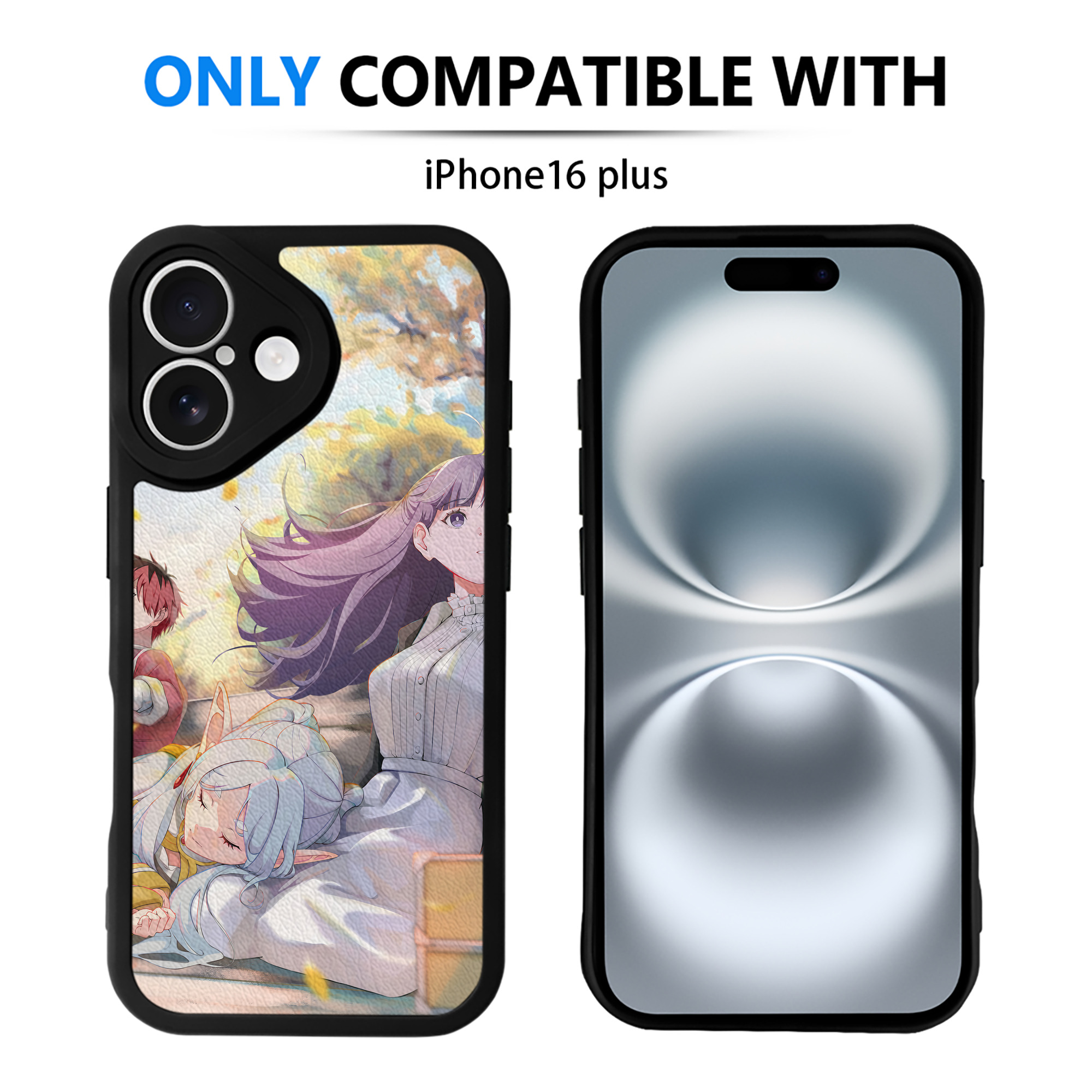 （画像用） 葬送のフリーレン Frieren 【iPhone 16シリーズ対応】シリコンスマホケース（レザー調） 材質：シリコン